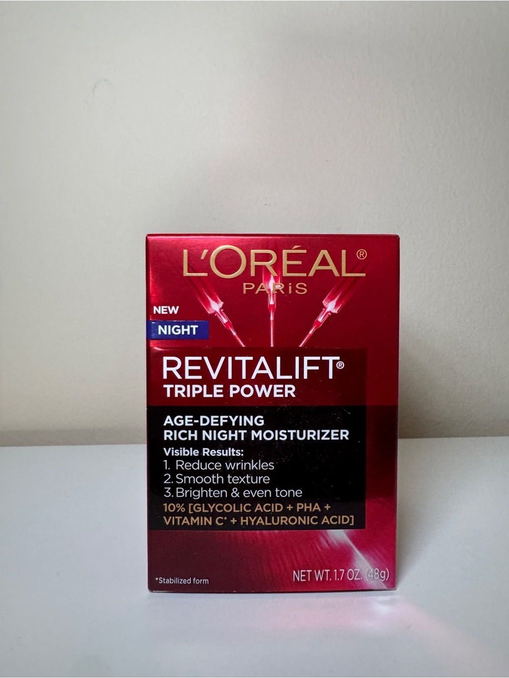 L'Oreal Paris Revitalift Triple Power Age Defying Night Facial Moisturizer 1.7